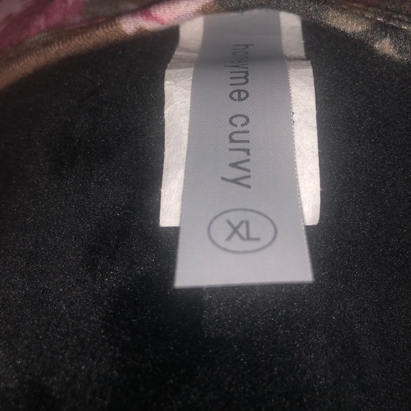 HoneyMe Curvy NWOT Pattern mix XL long-sleeve top - Picture 5 of 6